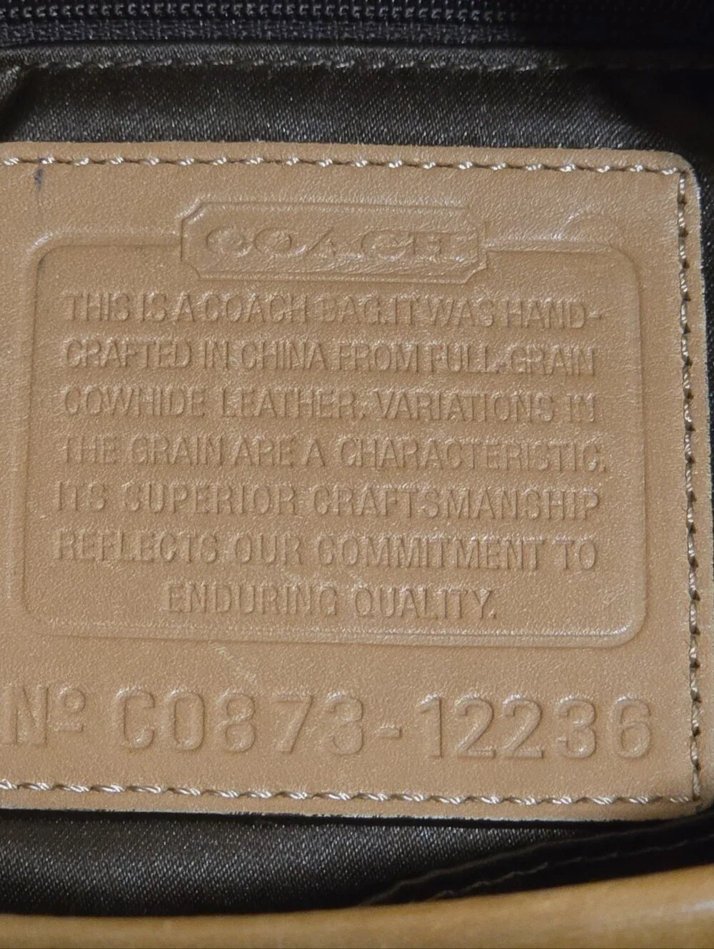 2008 Vintage COACH ERGO #12236 - CAMEL